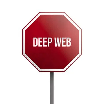 Deep web - red sign isolated on white background 스톡 일러스트