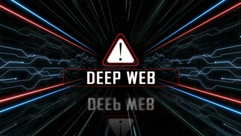 DEEP WEB Text Animation and Tech Room, with Alpha Matte, Loop Stock Footage 224064549