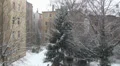 Deep winter with heavy snow in urban backstreet area HD Footage