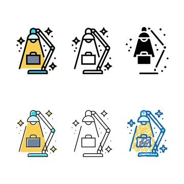 Deep work time management color icon clean vector Stock Illustration