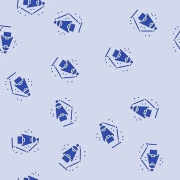 Deep work time management glyph seamless pattern Stock Illustration