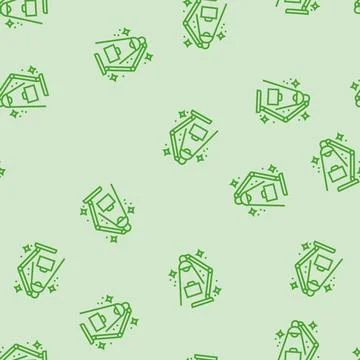 Deep work time management line seamless pattern Stock Illustration