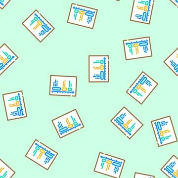 Deep work time management vector seamless pattern Stock Illustration