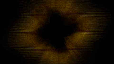 Deep yellow abstract particles on black background Stock Footage 301376194