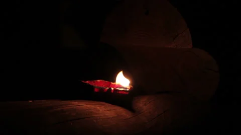 Deepak on the log Stock-Footage 34292241