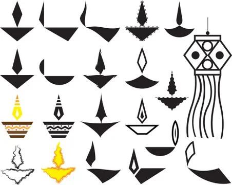 Deepak ornamental design collection Stock Illustration