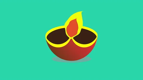 Deepavali Diya Light Video stock 161708049