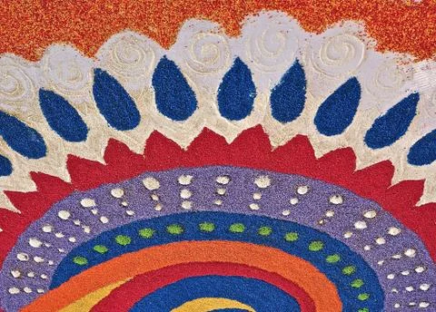 Deepavali Rangoli patterns Stock Photos