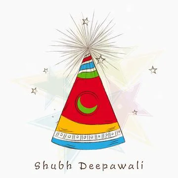 Deepawali celebration with  cracker. Ilustración de archivo