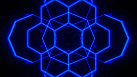 DeepBlue and Red Geometric Shapes Flashing Festival Light Strobe Background  Vidéo 341676279