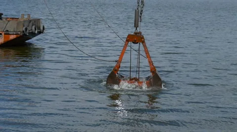 Deepening river bottom Stock Footage 68529926