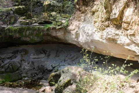 Deepening in the rock. Fotos Stock