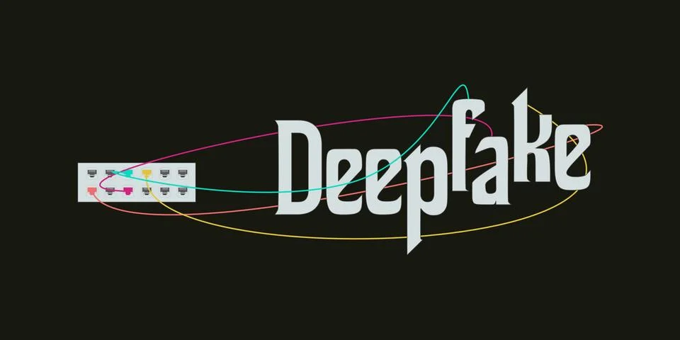Deepfake AI Concept Vector Stock Illustration