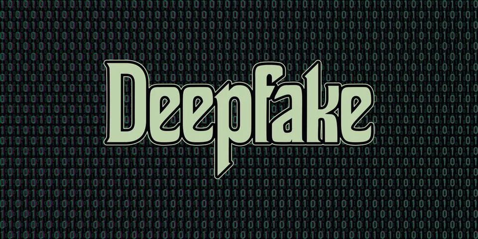 Deepfake Binary Background Concept Stock Illustration