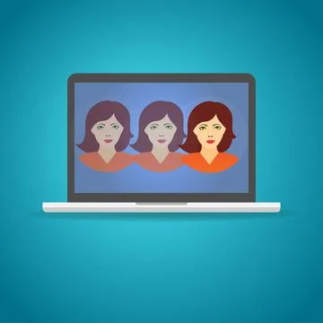 Deepfake concept Stock Illustration
