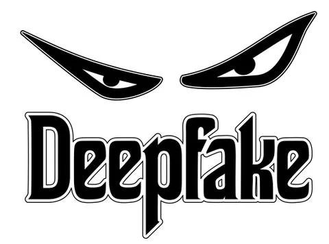 Deepfake Evil Eyes Concept Vector Stock Illustration