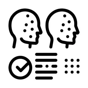 Deepfake online scanner icon vector outline illustration Illustrazione stock