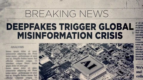 Deepfakes Trigger Global Misinformation Crisis Artificial Intelligence (AI) Vídeo Stock 343462034