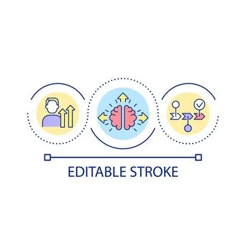 Deeping knowledge loop concept icon 스톡 일러스트