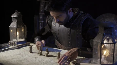 A deeply concerned commander. Stock-Footage 199572334