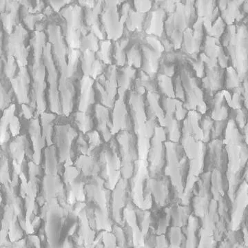 Deeply cracked timber trunk surface seamless alpha grayscale mask map Illustrazione stock