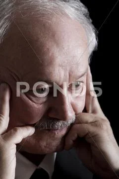 Deeply depressed business man Stock Photos