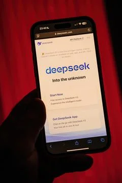 DeepSeek AI Platform Launch Foto stock