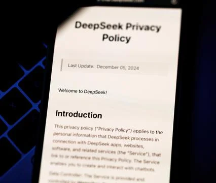 DeepSeek Privacy Policy Stock Photos