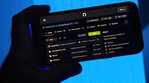DeepSeek V3 GitHub Repository Foto stock