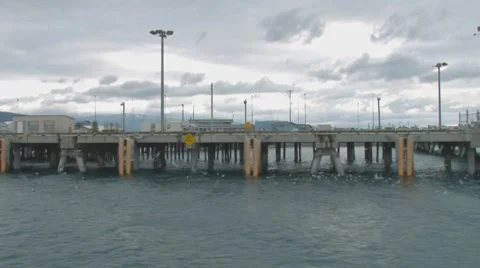 Deepwater Dock passby Stock Footage 8511675