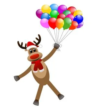 Deer with air marbles Stock Illustration