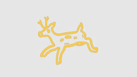 deer animal icon loop Animation video tr... | Stock Video | Pond5