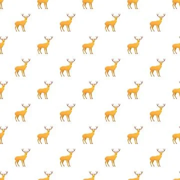 Deer animal seamless pattern illustration for design Stock Illustration