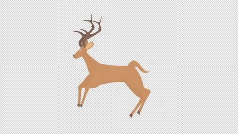deer jumping animation