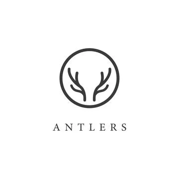 Deer antler ilustration Stock Illustration