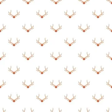 Deer antler pattern, cartoon style Stock Illustration