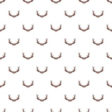 Deer antler pattern creating a seamless background design Stock Illustration