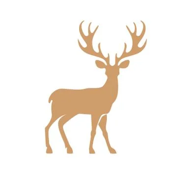 Deer with antlers Stock Illustration