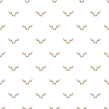 Deer antlers repeating pattern creating a seamless background Illustrazione stock