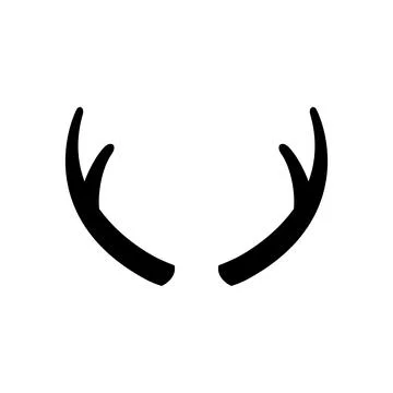 Deer antlers on a white background. Vector illustration. Icon Stock-Illustration