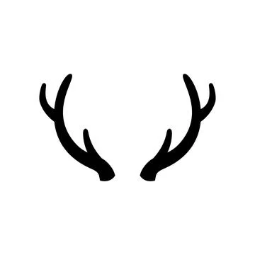 Deer antlers on a white background. Vector illustration. Icon Stock Illustration