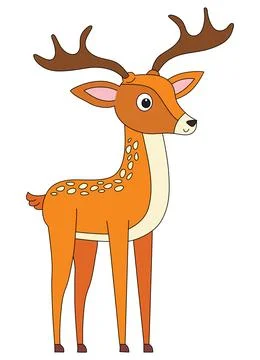 A deer with a brown face vector illustration Stock Illustration
