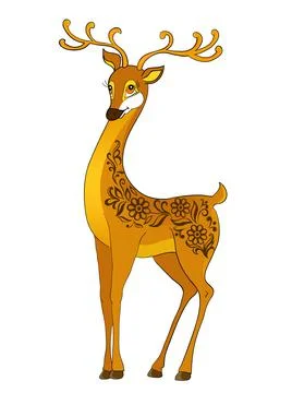 Deer cartoon, with isolation on a white background イラスト素材