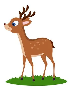 Deer cartoon vector illustration Stock Illustration