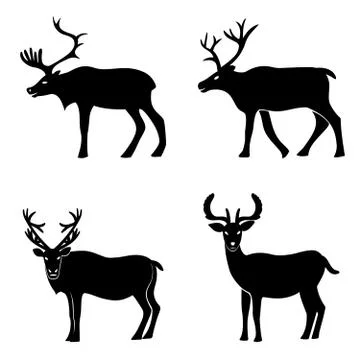 Deer collection Stock Illustration