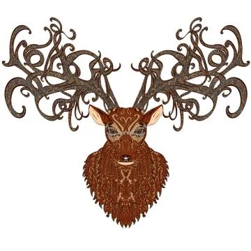 Deer color Stock Illustration