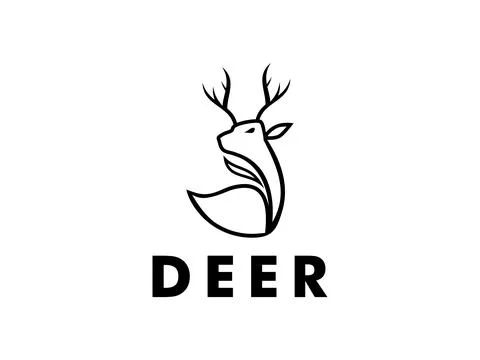 Deer creative design logo vector template Illustrazione stock
