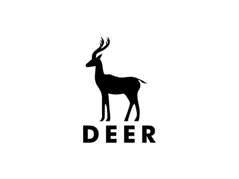 Deer creative design logo vector template Stock Illustration