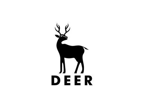 Deer creative design logo vector template Illustrazione stock
