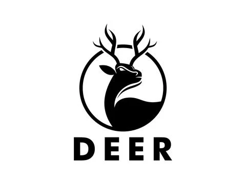 Deer creative design logo vector template Stock Illustration